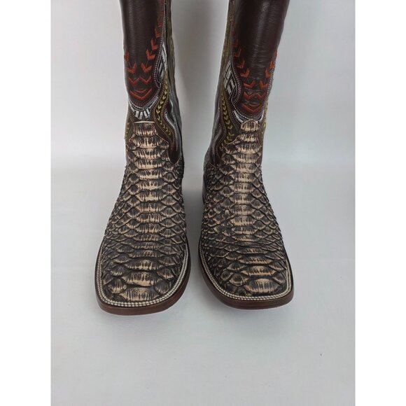 New Mens Python Snake Skin Custom Handmade Cowboy Boots Size 10.5-11 Western - Picture 4 of 13